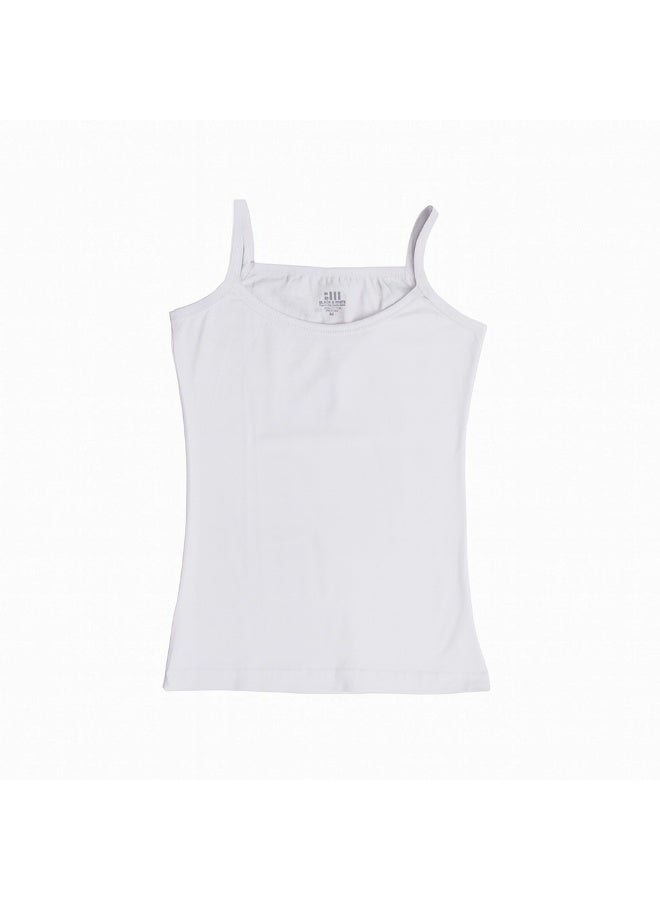Black & White Cotton Classic Tank Top White (High Quality of Egyptian Cotton) - Image 2